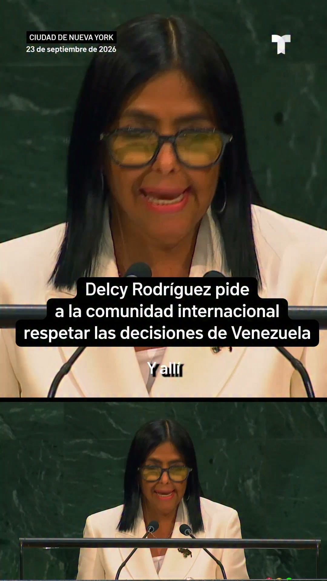 Delcy Rodríguez exige ante la ONU respeto a la soberanía y decisiones de Venezuela