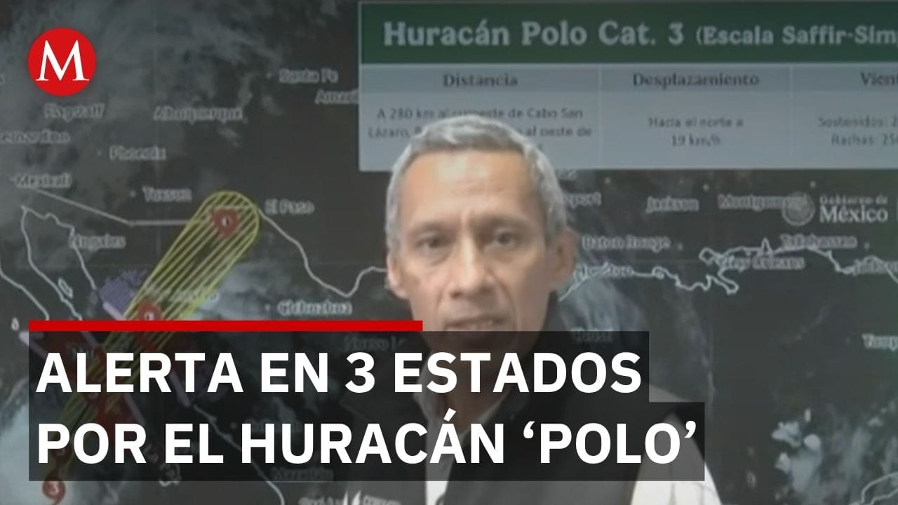 Huracán 'Polo' de categoría 3 impactará en Baja California Sur: prevén lluvias torrenciales y oleaje de hasta 10 metros