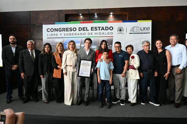 Congreso de Hidalgo otorga galardón 'La Mina del Tiempo' a Grupo del Valle por su designación para el Mundial 2026