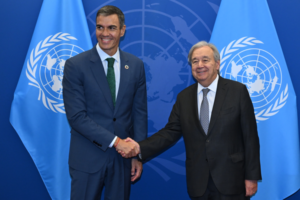 Pedro Sánchez defiende el multilateralismo ante Antonio Guterres en la Asamblea General de la ONU