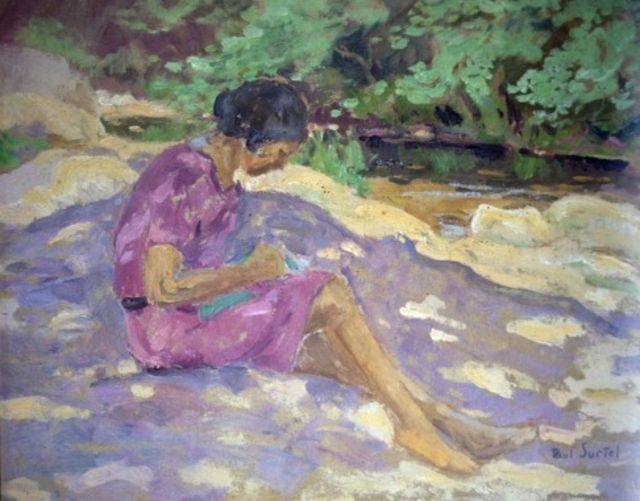 Retrato de Dorothy Bonarjee pintado por su marido, Paul Surtel