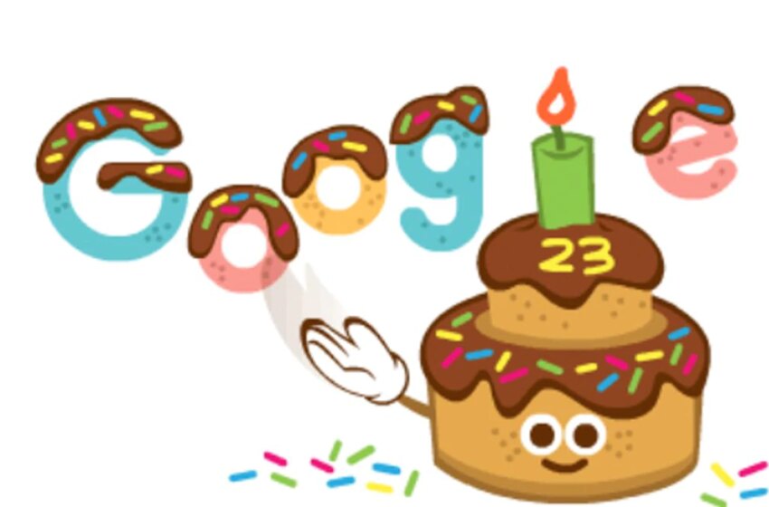 Google celebra su aniversario número 23 con divertido doodle