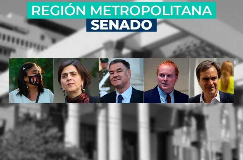  La centroderecha estaría eligiendo dos de cinco senadores en la R. Metropolitana
