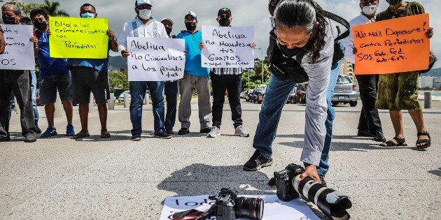  Reporteros en Guerrero exigen justicia tras asesinato de Alfredo Cardoso