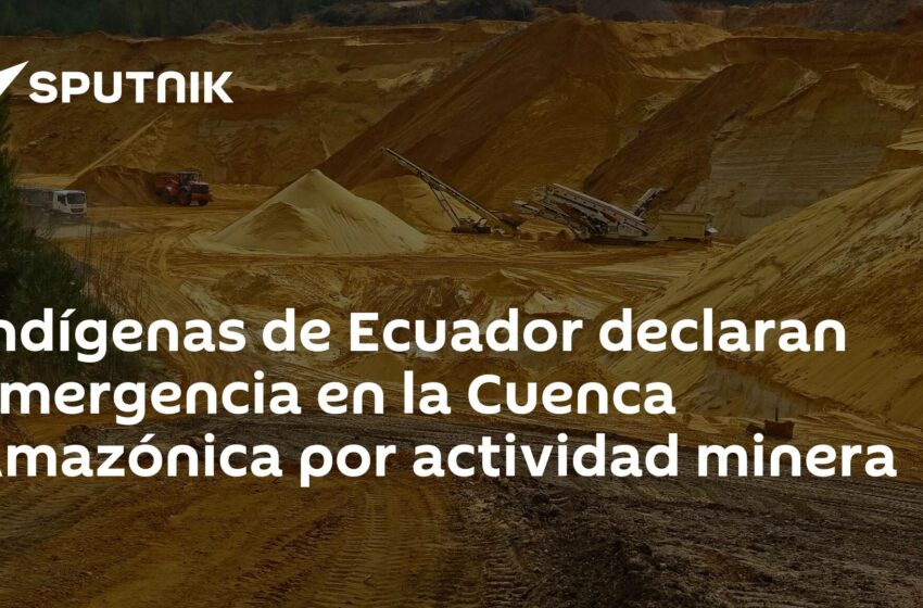  Indígenas de Ecuador declaran emergencia en la Cuenca Amazónica por actividad minera …
