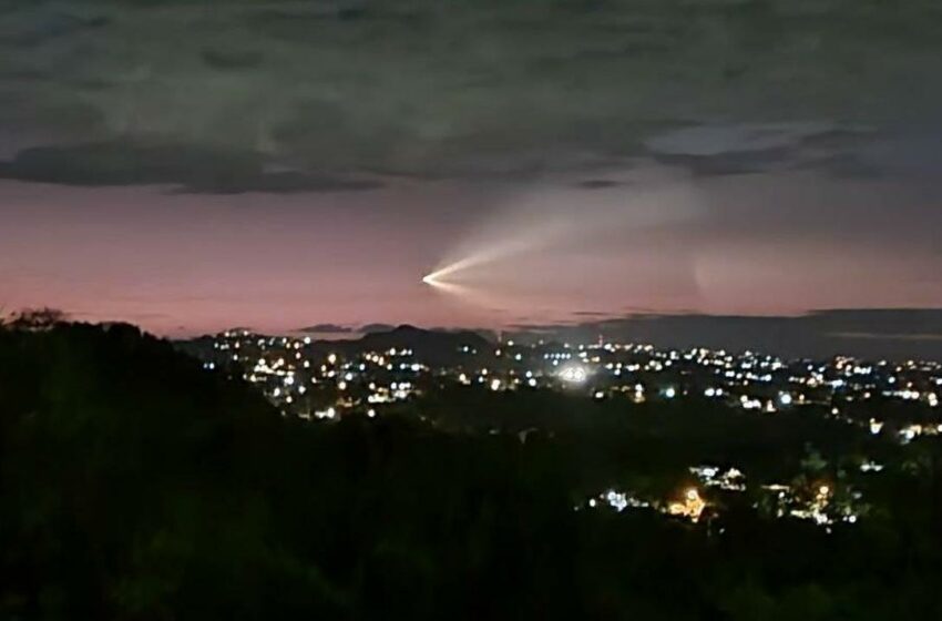  Cohete de SpaceX es visto desde Puerto Rico
