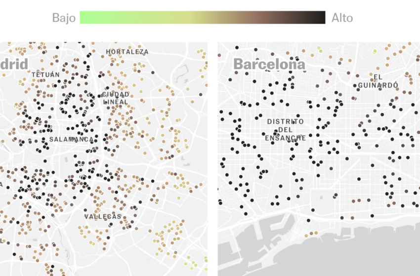  ¿Qué aire respiran los niños de Madrid y Barcelona? En el 46% de los colegios se supera …