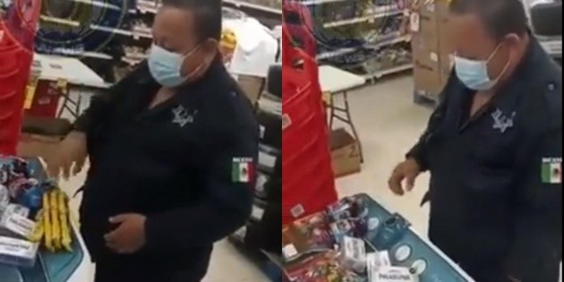  Sorprenden a policía robando en supermercado
