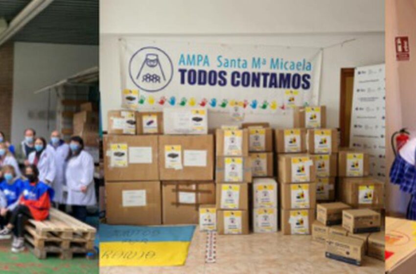  Estudiantes de varios colegios de Aragón donan 3,4 toneladas de alimentos y material …