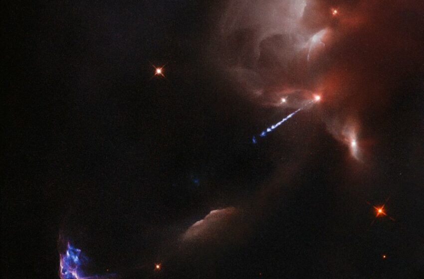  Hubble toma una foto de la «rabieta» de la joven estrella