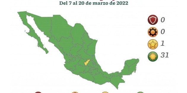 México se pinta de verde en el semáforo COVID; sólo Querétaro está en amarillo