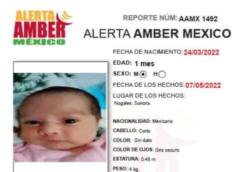  Activan alerta Amber para localizar a bebé robada, en Sonora – Imagen de Veracruz