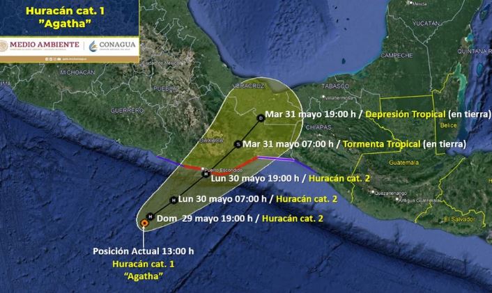  Huracán Agatha: alcanzaría categoría 3 (hasta 200 km/h), alertó Conagua – Clarin Veracruzano