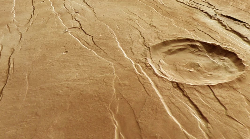  Fosas parecidas a marcas de garras sobre superficie de Marte