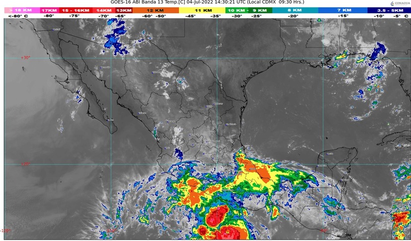  El huracán Bonnie y canales de baja presión ocasionan lluvias intensas en Chiapas …