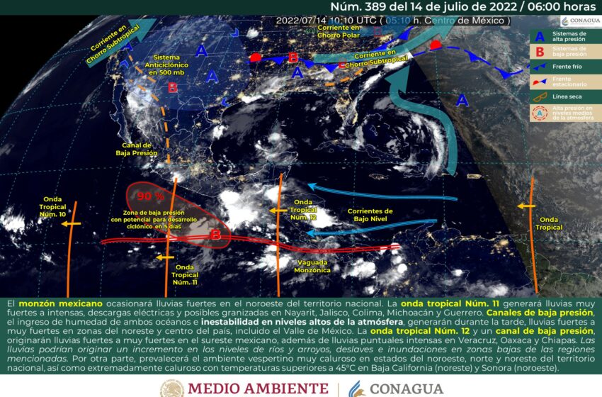  Onda tropical provocará lluvias intensas en Veracruz – El Democrata