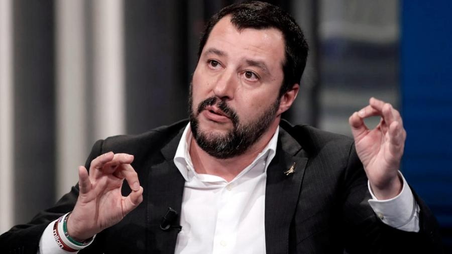 Jefe poltico de la derechista Liga Matteo Salvini