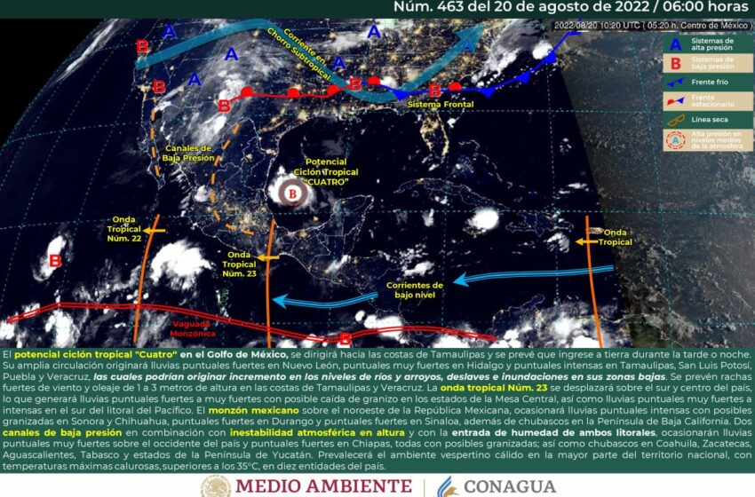  «Pegará» Ciclón Tropical Cuatro está noche en Tamaulipas – Centro Noticias Tamaulipas