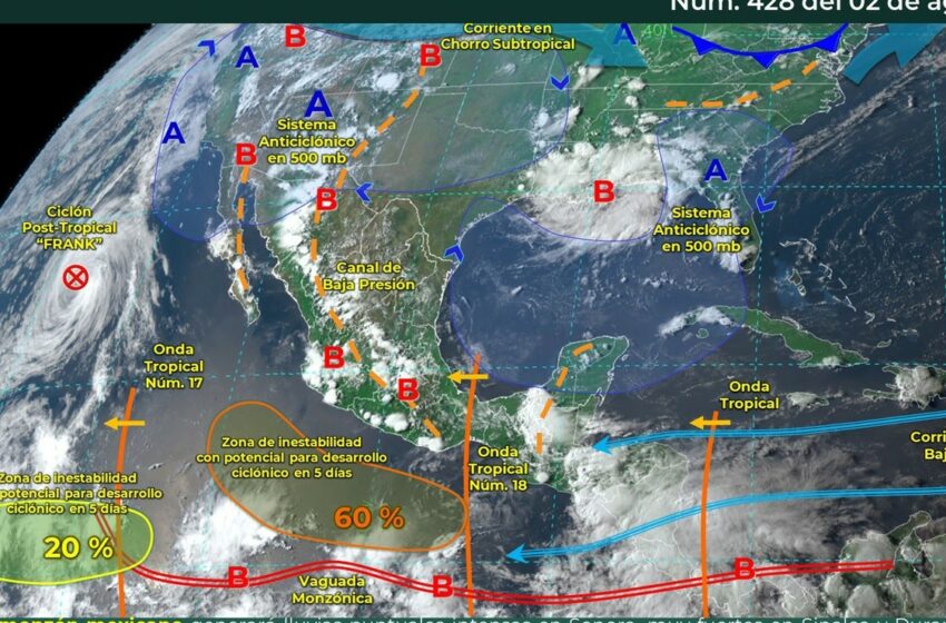  Por monzón mexicano y onda tropical 18 habrá lluvias en México – Big Fish