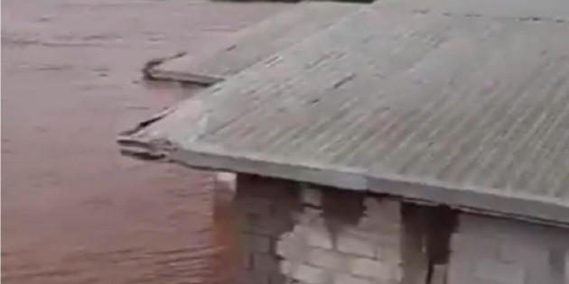  Autoridades rescatan a seis trabajadores de una granja inundada en Guaymas, Sonora (VIDEO)