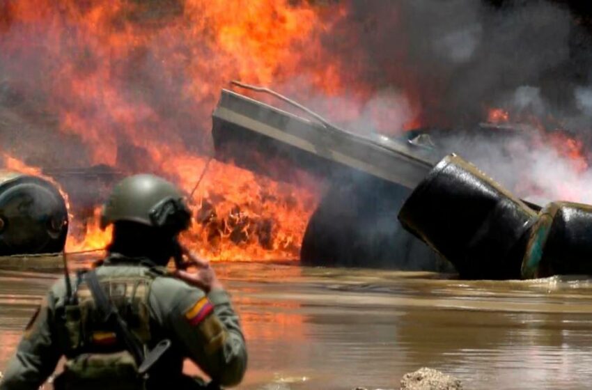  Policía destruye tres plataformas de extracción en Donmatías en golpe contra la minería ilegal
