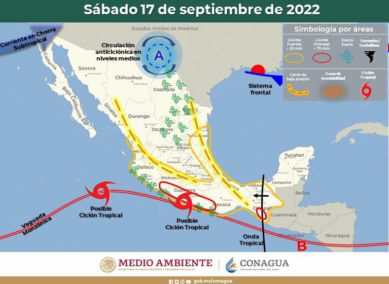  SMN pronostica lluvias en distintos estados de la República. – Grupo Milenio