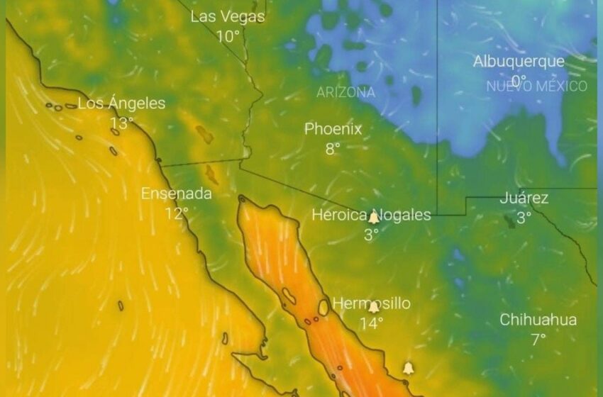  Clima en Sonora: Se esperan lluvias y fuertes vientos para las zonas altas del Estado