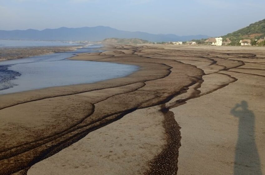  Por derrame de hidrocarburo, cierran tres playas al turismo y la pesca en Oaxaca