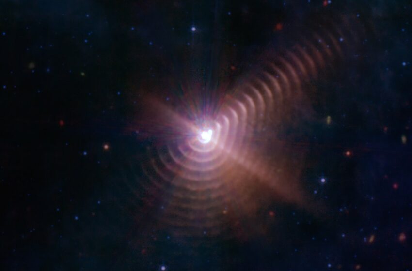  El telescopio James Webb capta una pareja de estrellas que forman una ‘huella digital’