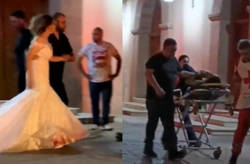  Tras celebrarse la boda, hombres armados ejecutan al novio afuera de la iglesia en …