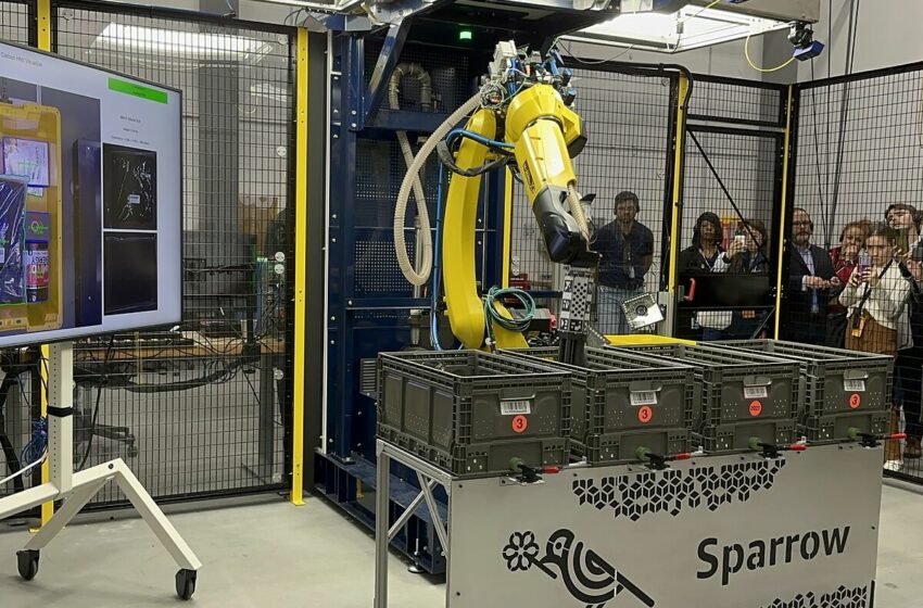  Amazon sube la apuesta por los robots con su brazo robótico más inteligente y su nuevo dron