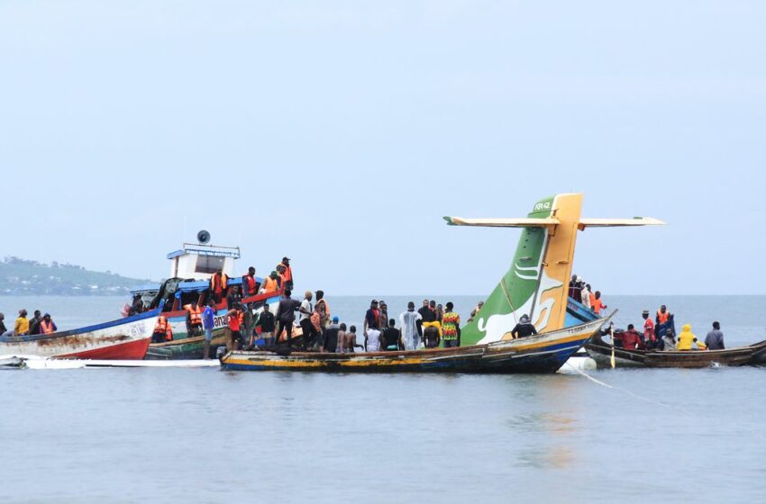  Tres muertos al estrellarse un avión en el lago Victoria, en Tanzania