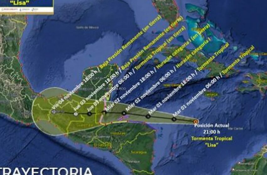  Se formó la Tormenta Tropical “Lisa” cerca de México; se espera que se convierta en Huracán