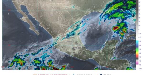  El frente número 10 generará lluvias de intensas a torrenciales en el sureste de México