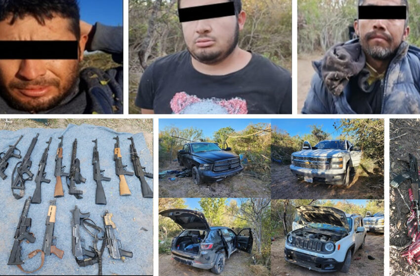  SEDENA repele agresión en Sonora, detienen a 6 y aseguran armas, cartuchos y vehículos