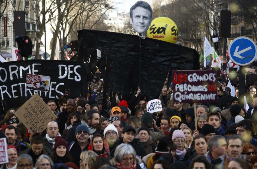  Tercera jornada de protestas en Francia contra la reforma de las pensiones de Macron