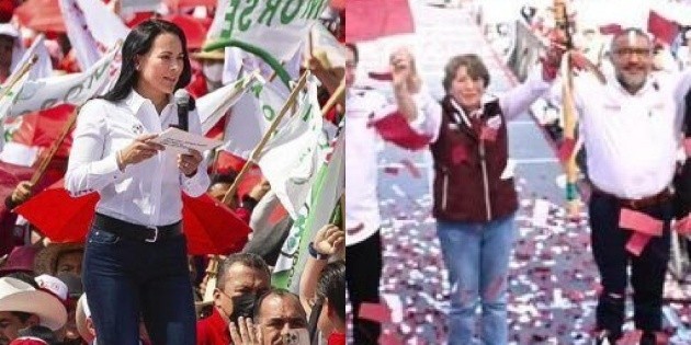  Alejandra del Moral y Delfina Gómez cierran precampaña en Texcoco