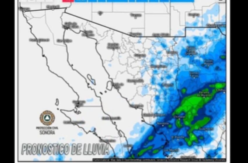  Pronostican entrada de nuevo frente frío a Sonora durante el domingo; reforzará tormenta invernal