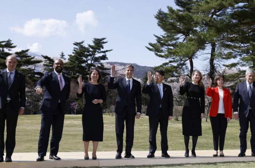  El G7 muestra un frente unido contra la guerra en Ucrania y las tensiones en Asia-Pacífico