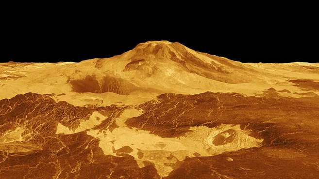  El mapa que muestra los 85 mil volcanes de Venus