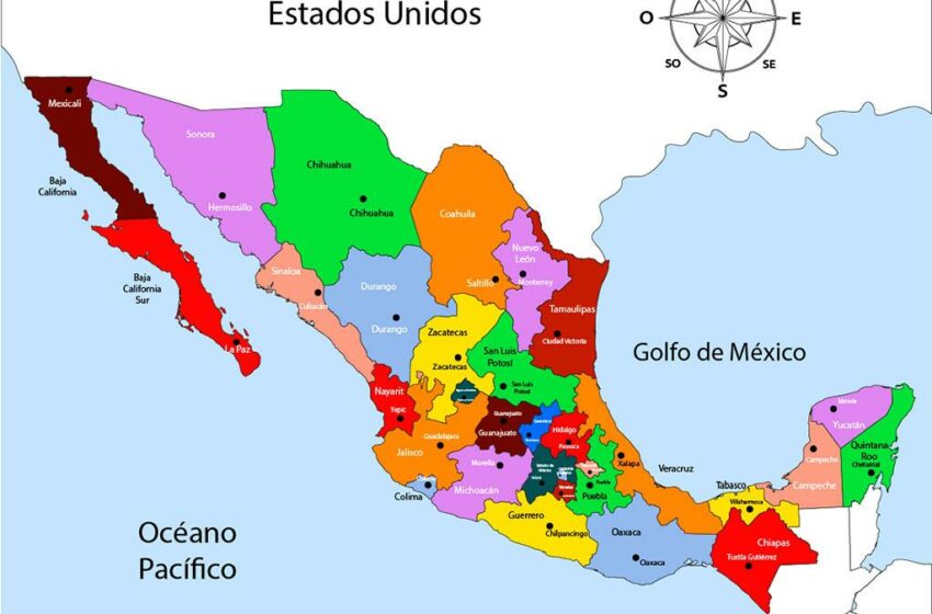  Mapa de Mexico con Nombres – Entorno Turístico
