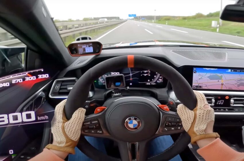  Disfruta del BMW M4 CSL, a fondo en una Autobahn