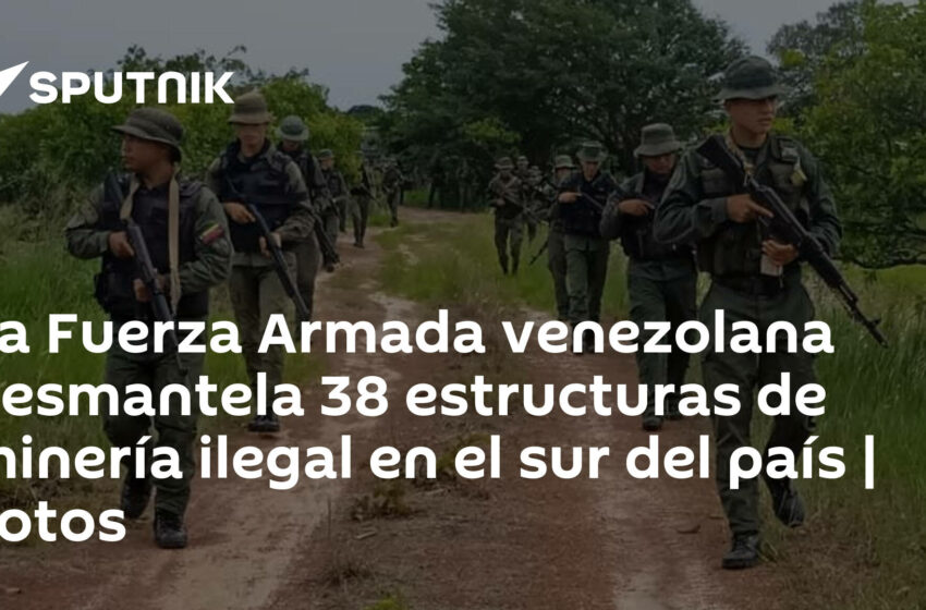  La Fuerza Armada venezolana desmantela 38 estructuras de minería ilegal en el sur del país | Fotos