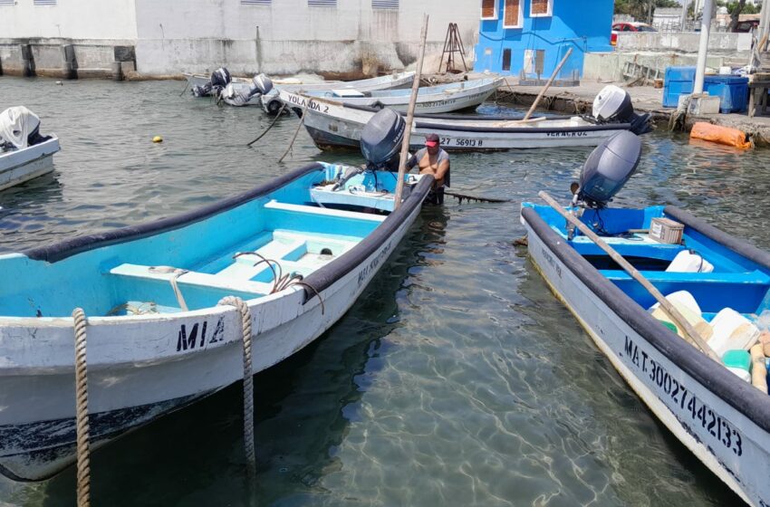  Pese a calorón de 40 grados, José sale a pescar en Veracruz por necesidad