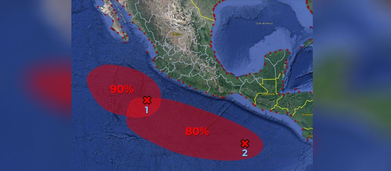  UEPC alerta por nuevo ciclón tropical frente a las costas de Colima y Jalisco