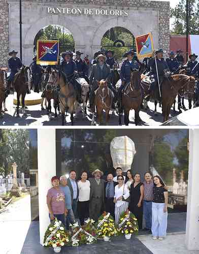  Militares y familiares del Centauro del Norte le rinden tributo con una cabalgata y una guardia de honor