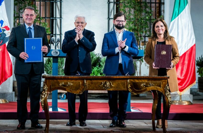  Chile e Italia firman acuerdos sobre formación diplomática y desarrollo sostenible