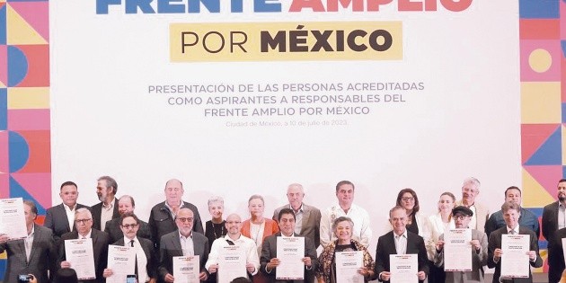  Frente Amplio por México presenta a sus 13 aspirantes a candidato