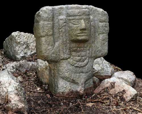  Hallan en obras del Tren Maya pieza alusiva a un atlante