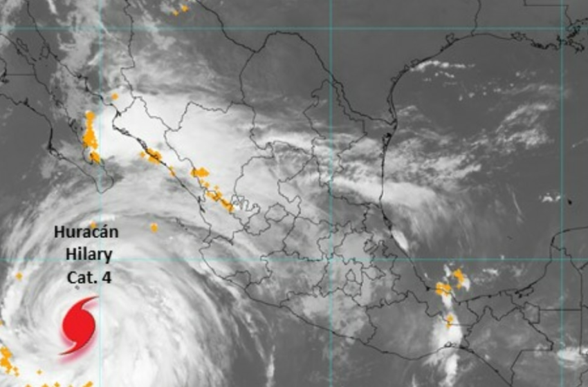  Huracán Hilary se intensifica a categoría 4: ¿En qué estados se esperan lluvias?